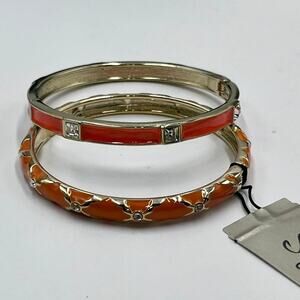 Sequin Vintage Deadstock‎ New with and Without Tags Orange Bangle
Bracelet Set